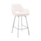 Armen Living Aura White Faux Leather and Brushed Stainless Steel Swivel 30" Bar Stool LCAUBABSWH30 - alternate 1
